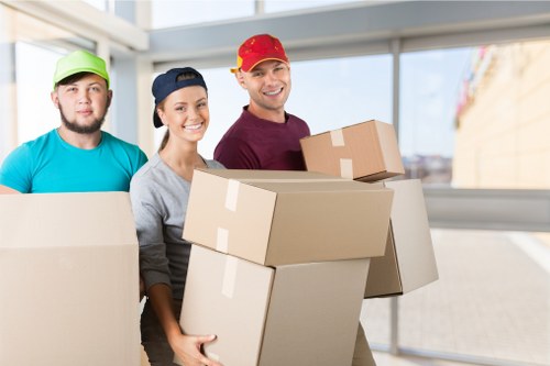 Packing supplies and organised moving boxes for a home move in Finsbury