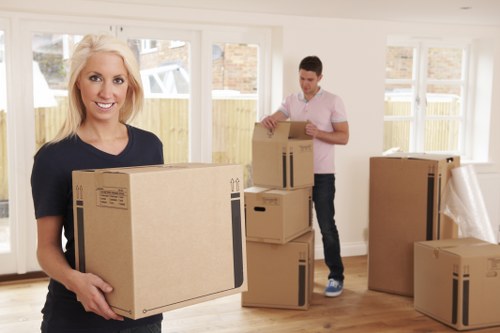 Moving van setup for a home move near Finsbury and surrounding central London areas