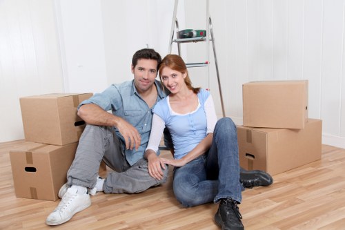 Finsbury moving service handling boxes and furniture carefully