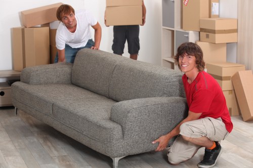Unpacking boxes into a new home in Finsbury after a move