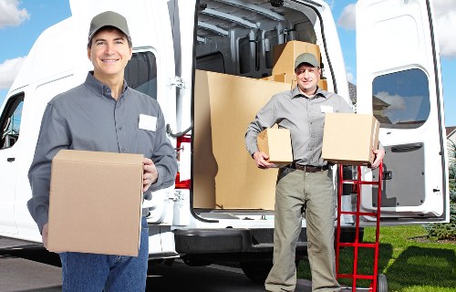 Van parked for a central London residential move