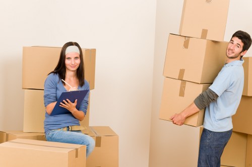 Furniture being loaded for removals near Finsbury
